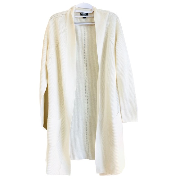 SOLD Repeat Cashmere Longline 100% Cotton Knit Cardigan - Picture 2 of 7